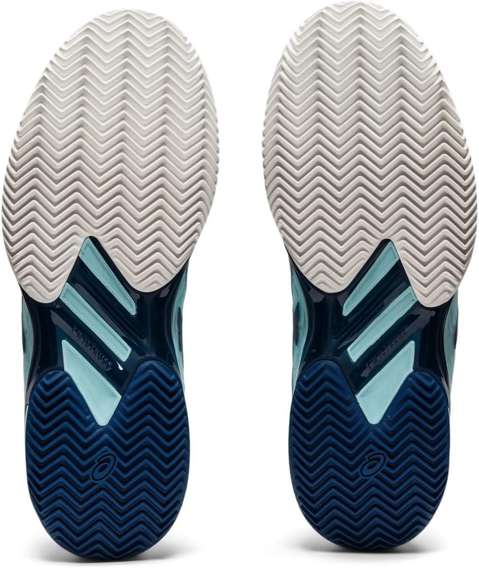 ASICS Solution Speed FF 2 Clay Tennis Shoes for Women - PU-Applied Upper - Supreme Bounce Clear Blue/Light Indigo 7.5 B - Medium