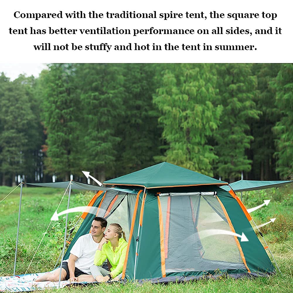 Tenda Da Campeggio Automatica 4 Persone Pop Up - Impermeabile 230x230x150 Cm, Doppio Strato, Protezione UV