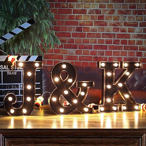 Miniatura 6 de Letras negras Glintee con luz, las letras