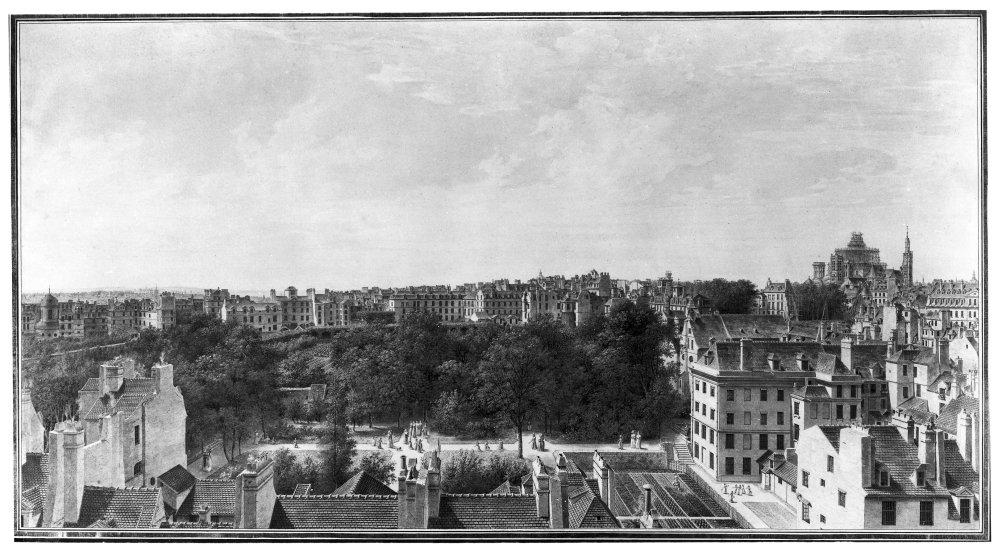 Paris France 1786 Nview Of Paris From An Upper Class Neigborhood Line Engraving By Lespinasse From Vue IntRieure De Paris 1786 Poster Print by (24 x 36)