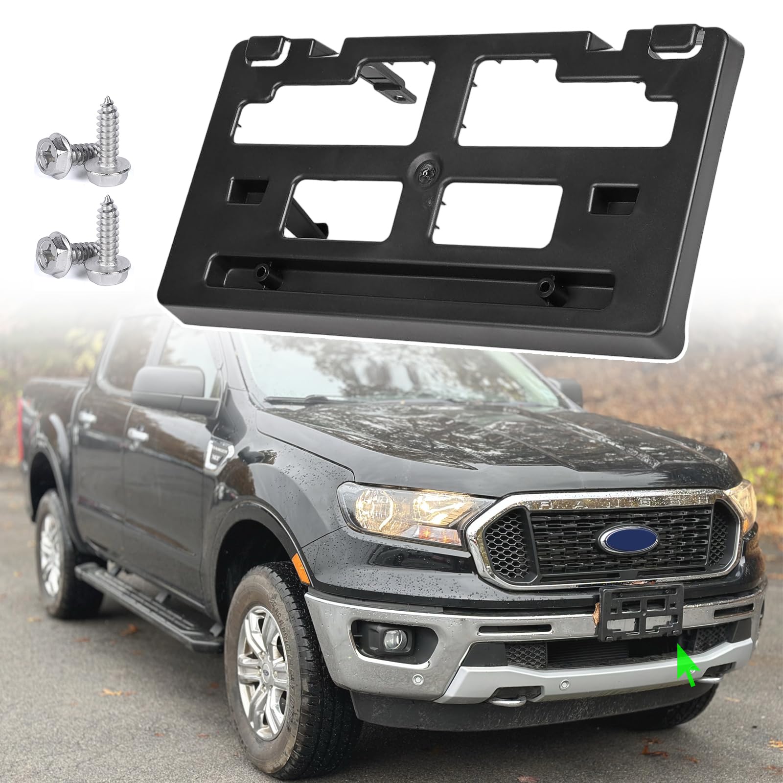 Wocch Front License Plate Frame for Ford Ranger 2019 2020 2021