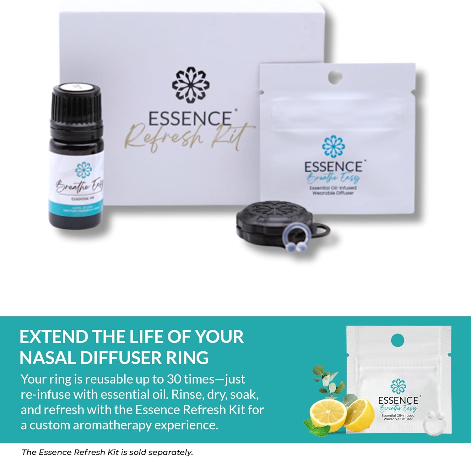 Essence Wearable Aromatherapy Nasal Diffuser – Breathe Easy Essential Oil Nose Ring – Personal Scent Clip for Travel, Work & Everyday Use – Made in USA (3 Pack) - Image 6