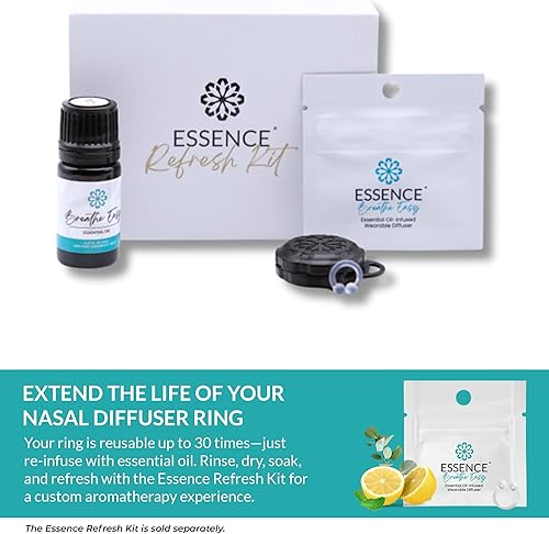 Miniatura 6 de Essence - Difusor nasal  Anillo de aceite esencial  Inhalador nasal de silicona (respira fácilmente)