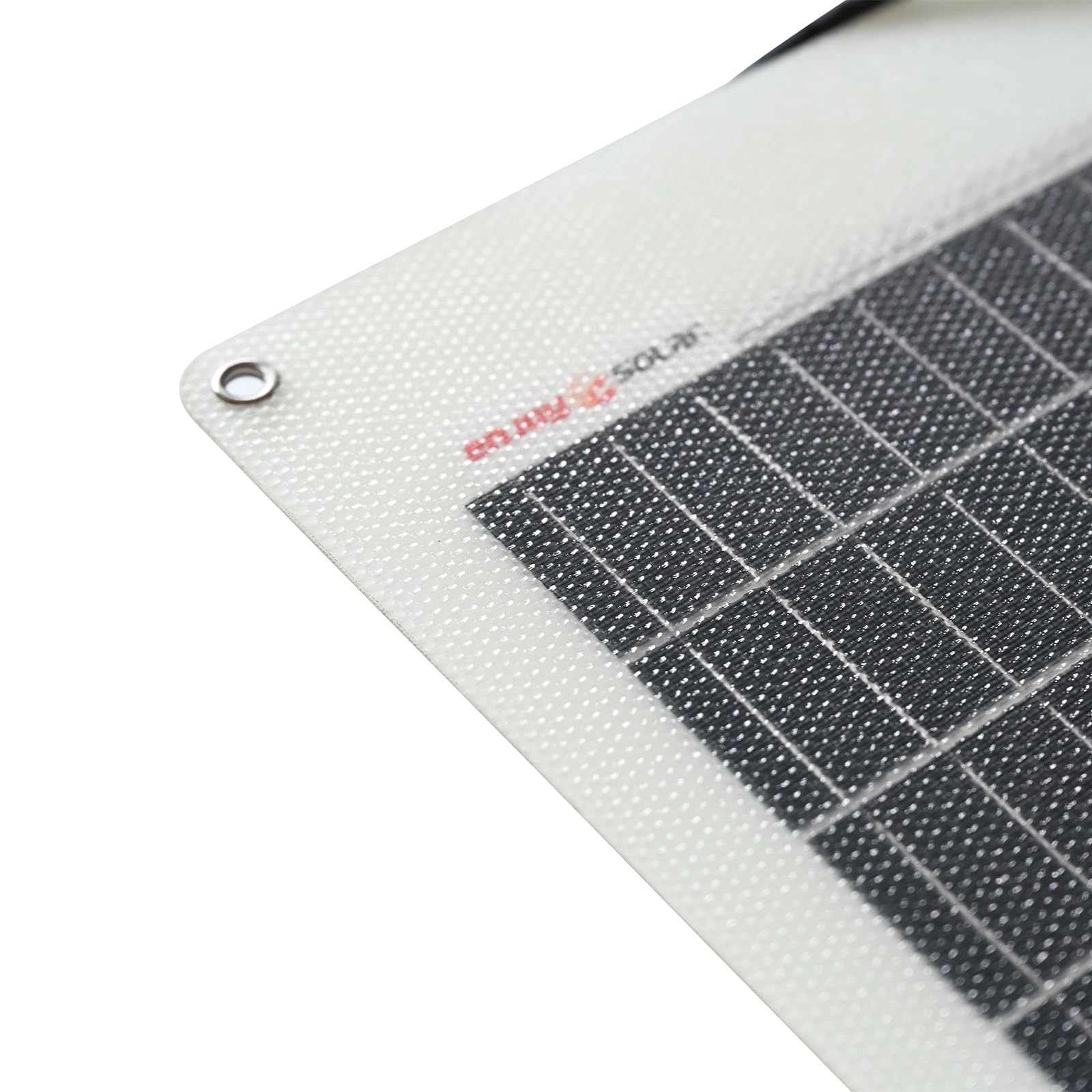 enjoy solar® Pannello Solare Semiflessibile Monocristallino 50W 12V ETFE, Celle Solari PERC 182 * 182mm con 10 Busbars - Ideale per Camper, Impianto da Balcone, Casetta da Giardino, Barca