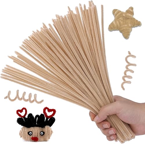 Miniatura 8 de Hssugi Limpiapipas, 100 piezas de limpieza de pipas de Navidad, suministros de manualidades, limpiadores de pipas dorados, palos peludos a granel