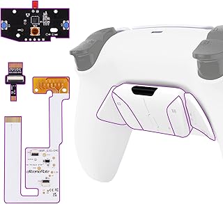 eXtremeRate Programable RISE4 V4 Remap Kit para ps5 Modelo BDM-030/040/050/060 Actualización Board & Carcasa Trasera & 4 Palancas Botones Traseros para ps5 Control-NO Incluye Mando(Blanco)