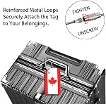 6 Pack Luggage Tags for Suitcases Canada Silicone Travel Suitcase Tag Baggage Bag Labels with Name Cards Privacy Protection
