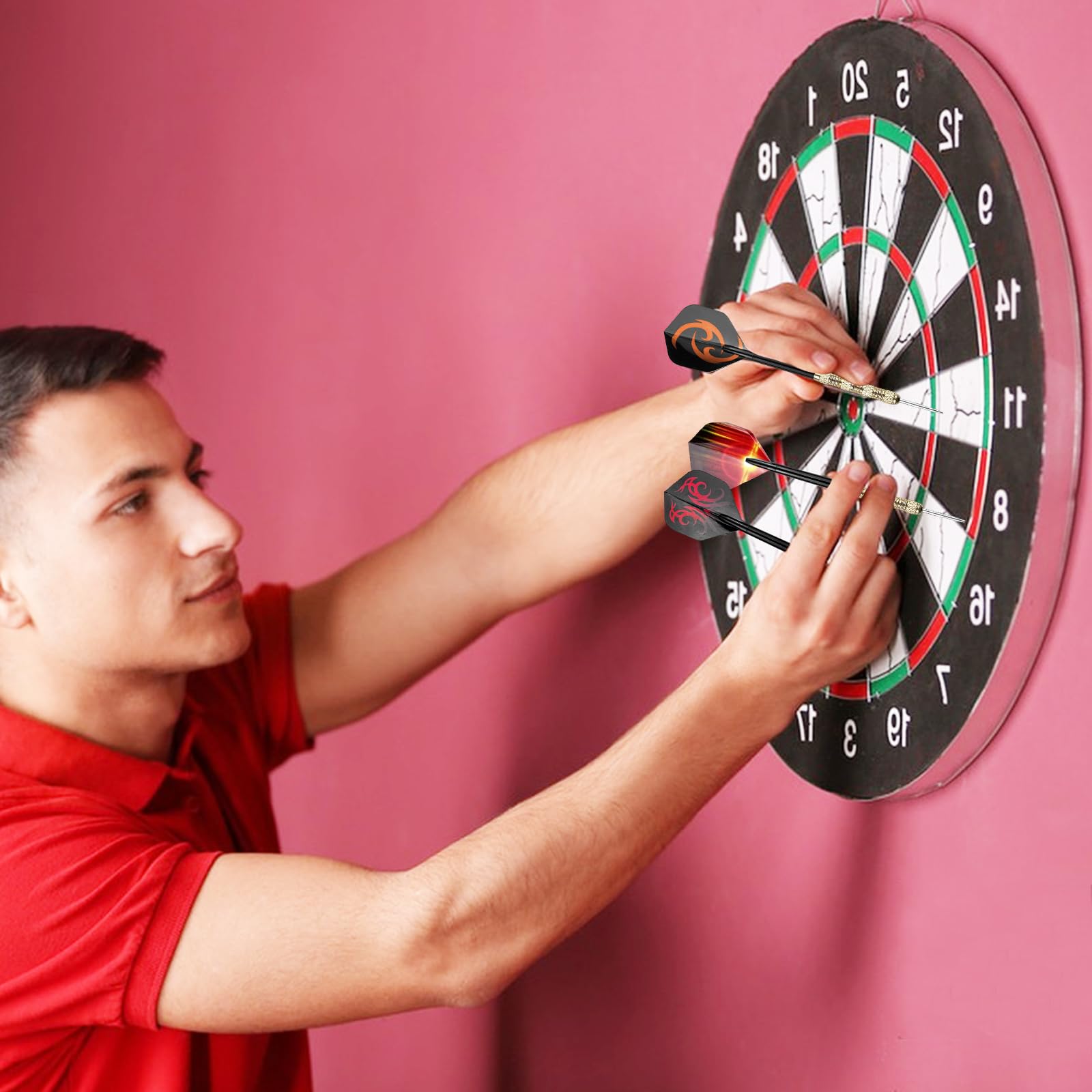Wingluge 18 Pezzi Freccette in Metallo, Freccette Punta Acciaio 14 Grammi, Freccette Steel Professionali, Set di Darts per Principianti, per Bersaglio Freccette, Sala Giochi, Sbarra