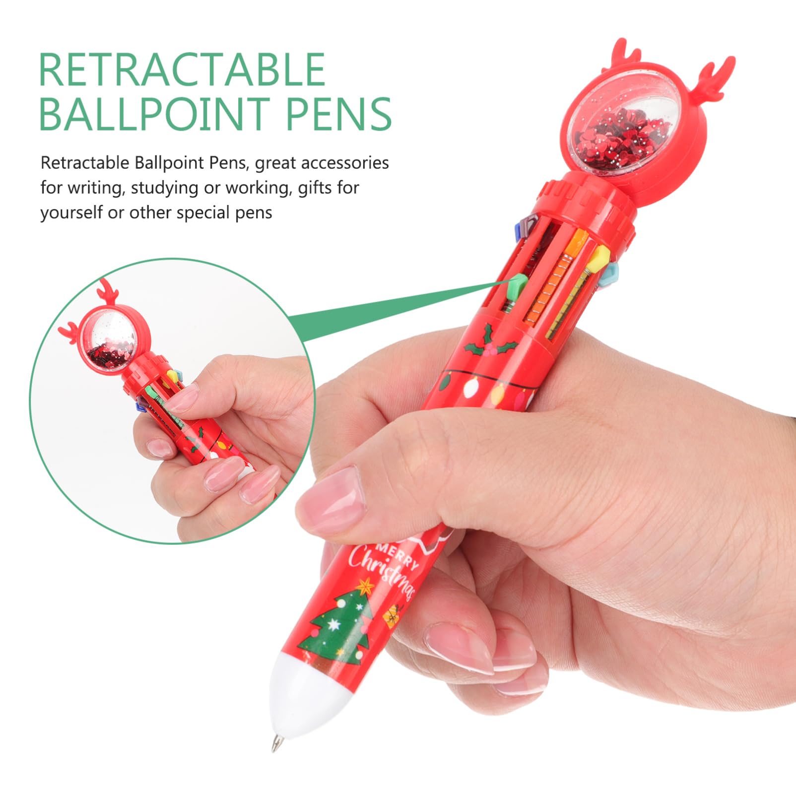 4 Ensembles Stylo À Bille De Noël Christmas Décoration De Noel Marqueurs Métalliques Remplisseurs De Bas De Noël Stylos Blo Stylos À Bille De Noël Abdos 12 Pièces * 4