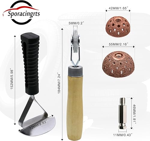 Miniatura 2 de Sporacingrts El juego de reparación de neumáticos incluye 2500 rpm de baja velocidad para neumáticos de aire de baja velocidad, rodillo de parche de