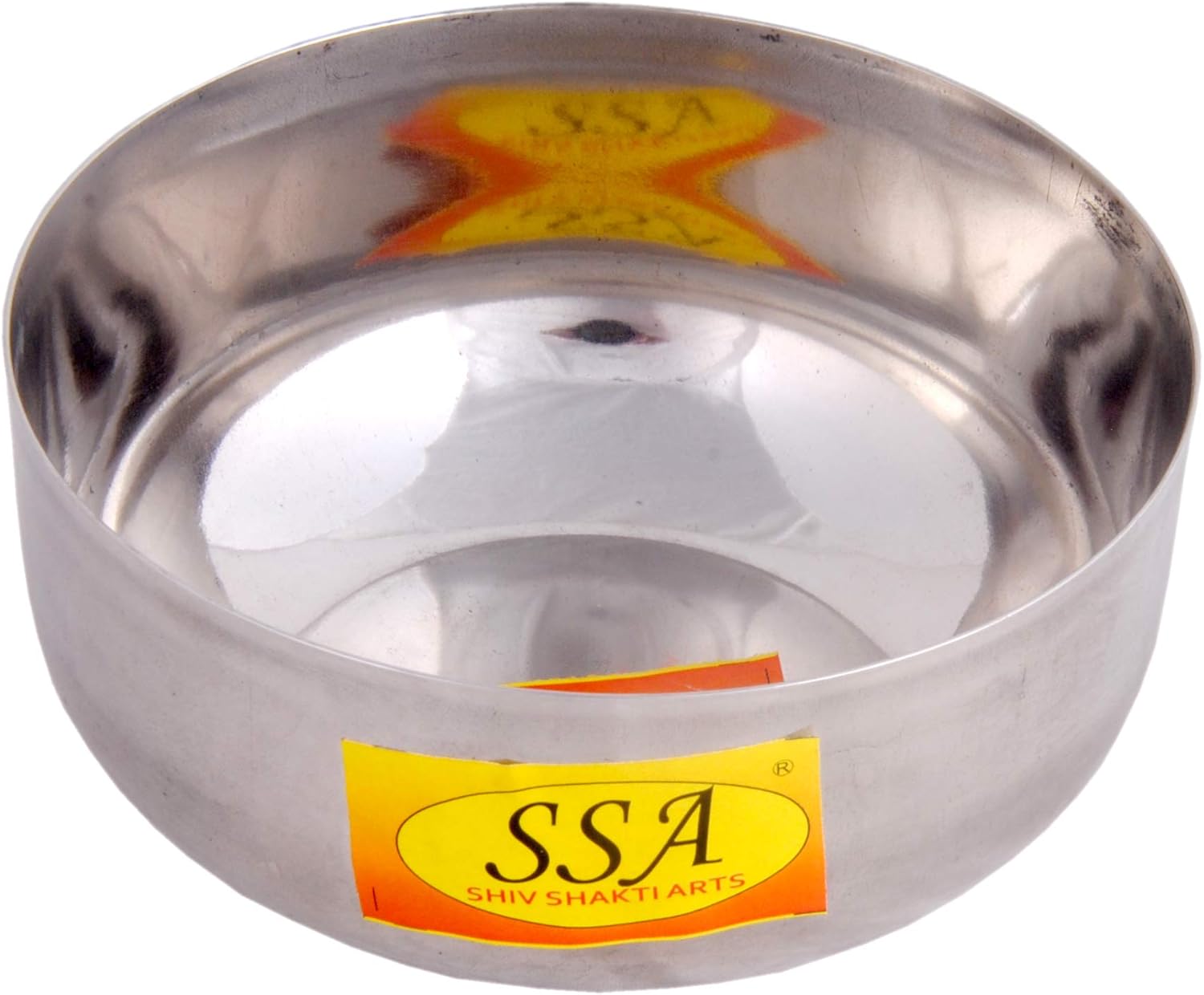 SHIV SHAKTI ARTS Stainless Steel Plane Handi, Bowl with Spoon(2 Piece, 300 Ml Each, Silver)