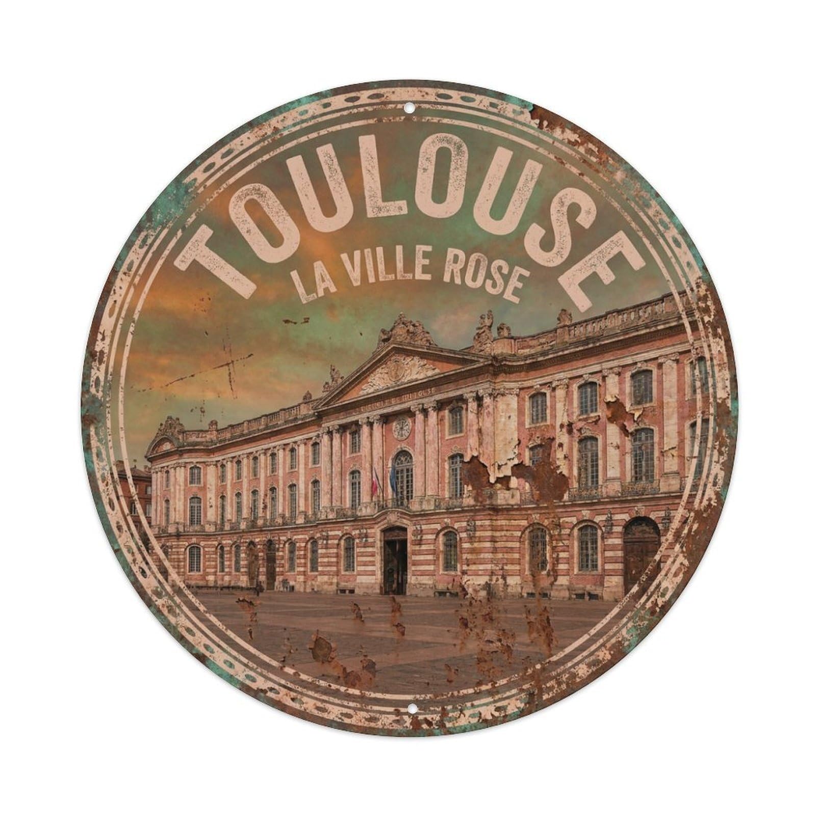 Metal Tin Sign Retro Travel France Toulouse