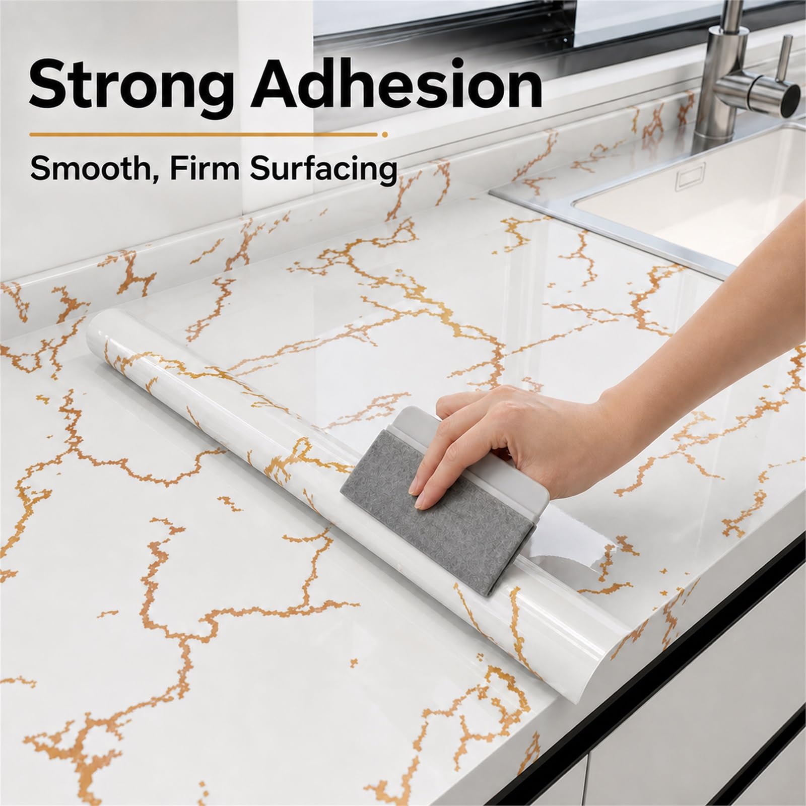 Vinilo Encimera Cocina Marmol,Papel Pintado Efecto Marmol,Autoadhesivo Impermeable Decorativo para Cocina Marmol,DiseñO Elegante,para Alquiler O DecoracióN Temporal
