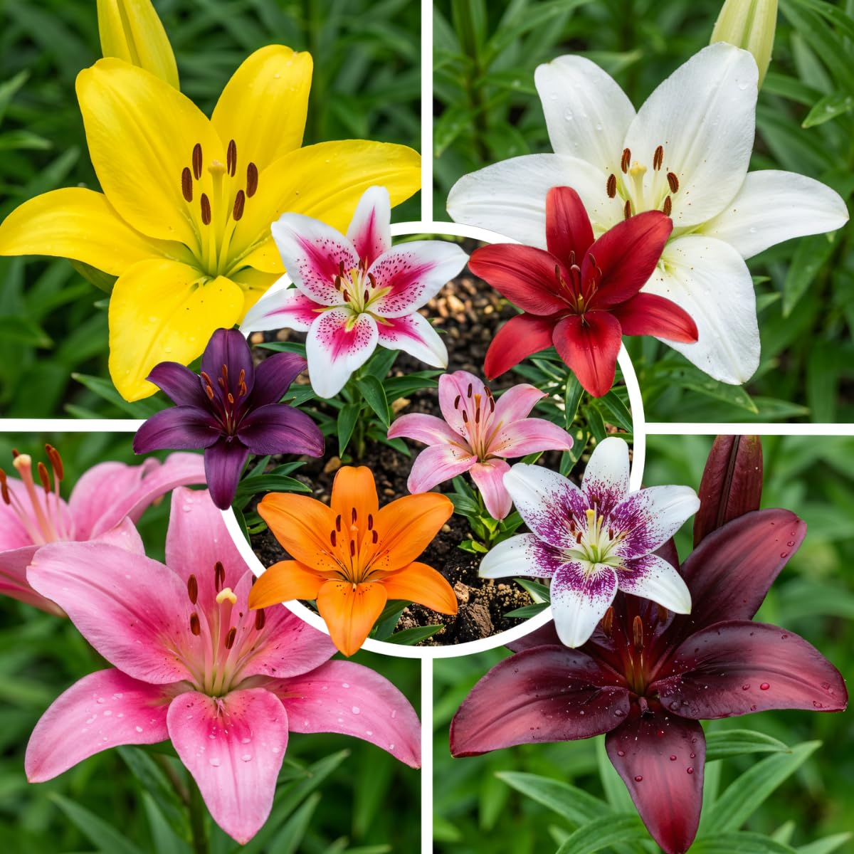 Blumenzwiebeln Gladiolen, Dahlien, Freesien, Liatris, Exklusive Mischung aus Holland, Mehrjährig Pflanzen für Garten