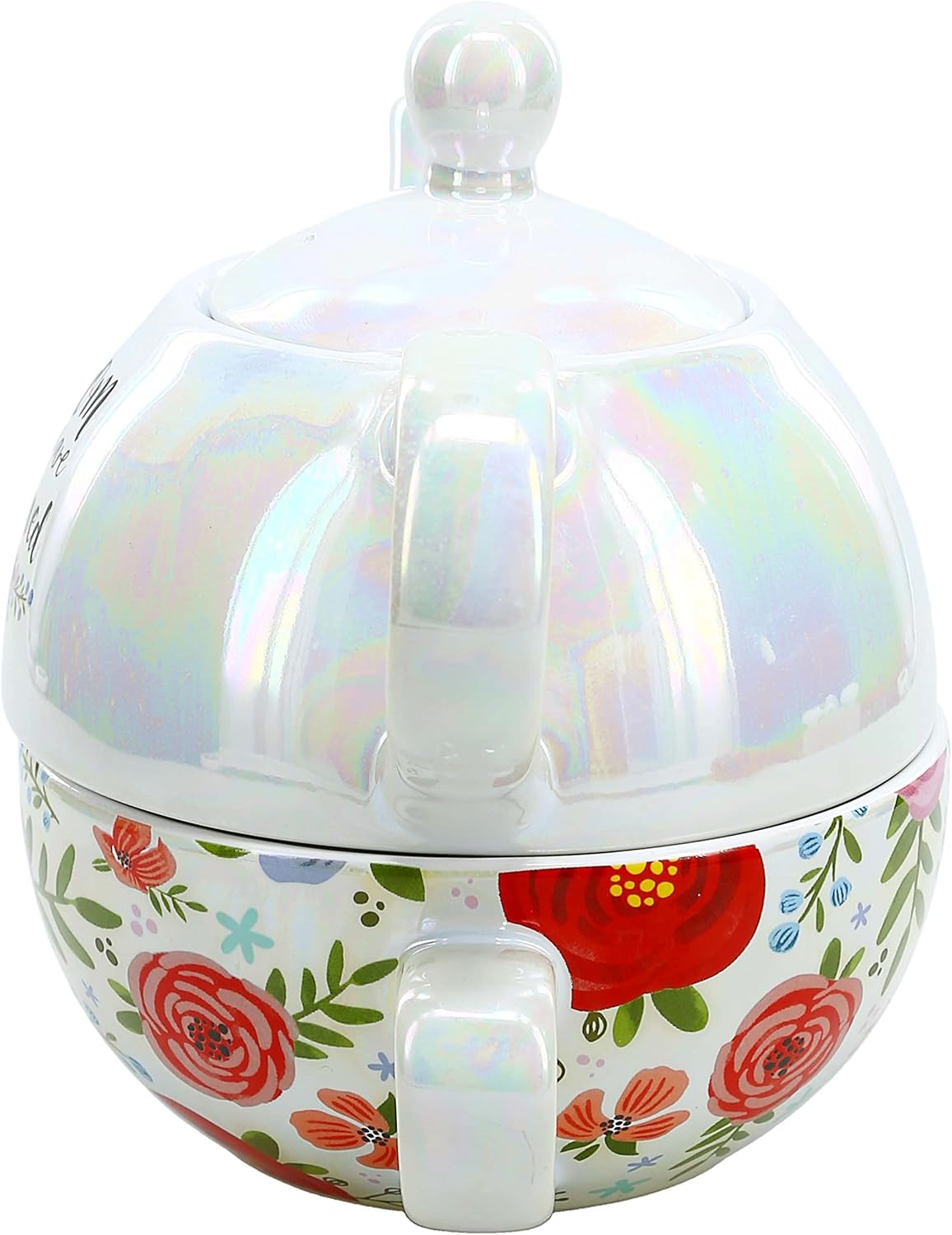 Blасk Frіdау - 70% оƒƒ Pavilion Gift Company Mom You Are So Loved - Floral And Iridescent Tea For One Set, 14.5 oz