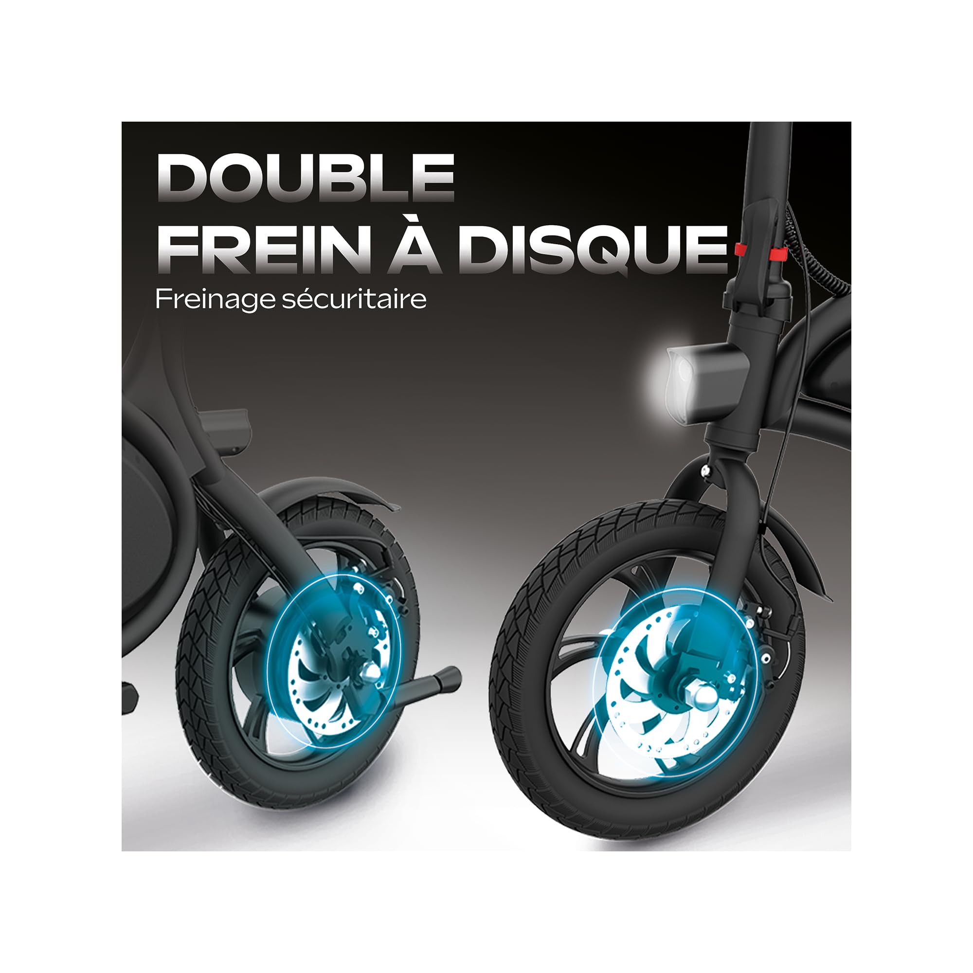 UrbanGlide Draisienne Électrique Adulte 120 – Moteur 250W - Autonomie 18 km - Roues 12" Gonflables - Batterie 42V/5.2Ah - Poids 15Kg