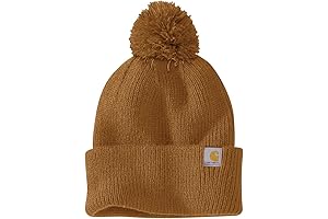 Carhartt Women's Knit PomPom Cuffed Beanie: A Warm and Stylish Headwear for Winter