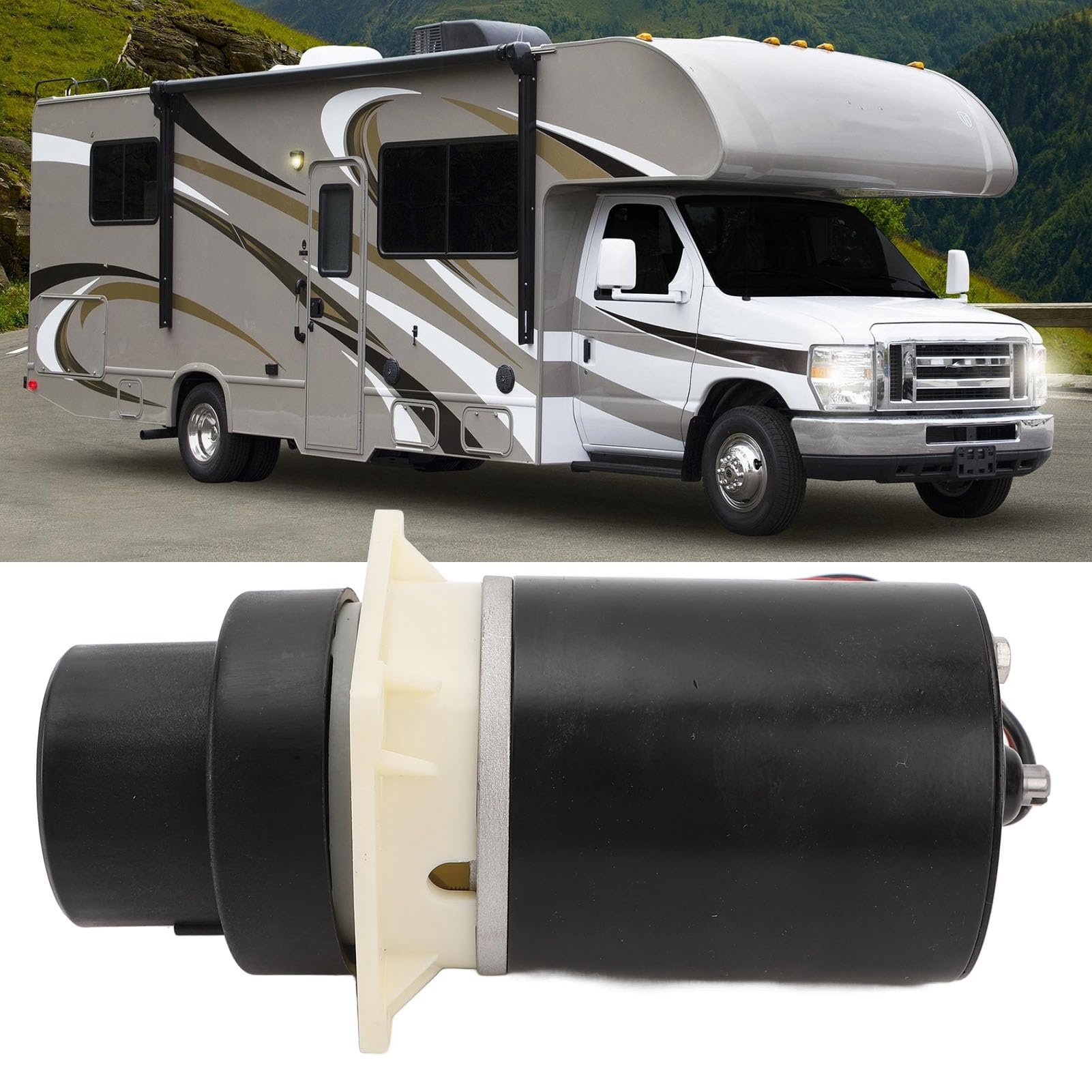Pompe de Macération RV pour Toilettes à Chasse d'eau Silencieuse Jabsco 37045 37245, Pompe à Eaux Usées Portable 12 V, Pompe à Eaux Usées pour Camping-Car, Bateau, Remorque
