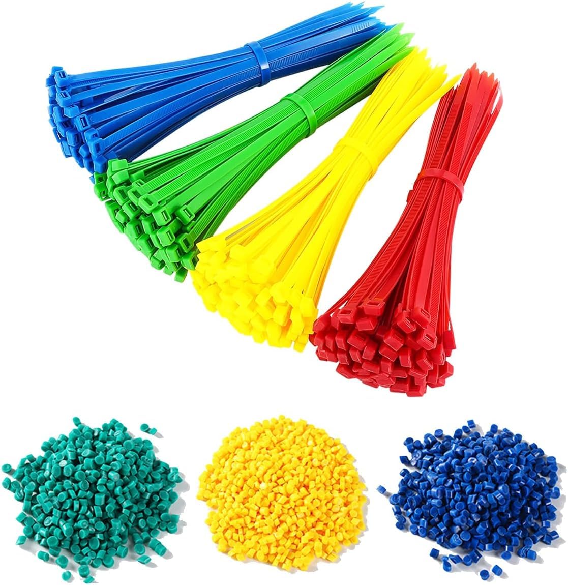 Kyrotech Kavanozlu 5 Ayrı Renkli Kablo Bağı, 500 Adet, 100x2.5 mm, Naylon Cırt Kelepçe Seti, Kendinden Kilitlemeli, Elektrik ve Kablo Düzenleyici 10 CM