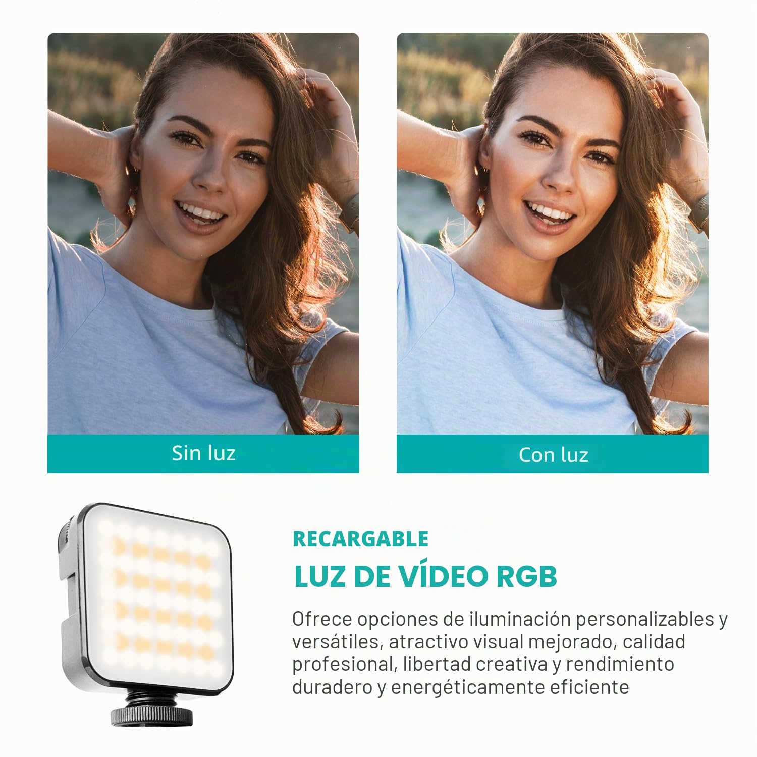 Movo iVlogger-Pro Kit de Vlogging para iPhone/Android - Kit de Inicio de Youtube para Creadores de Contenido - Accesorios: Trípode para Teléfono, Soporte para Teléfono, Luz RGB y Micrófono VXR10