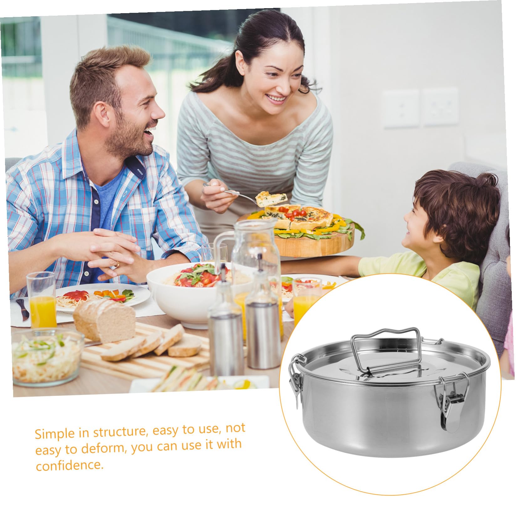 Molde y Fácil de Usar con Tapa de Acero Inoxidable para Flan Resistente Adecuado para Hornear Lasagnas y Mariscos en Horno