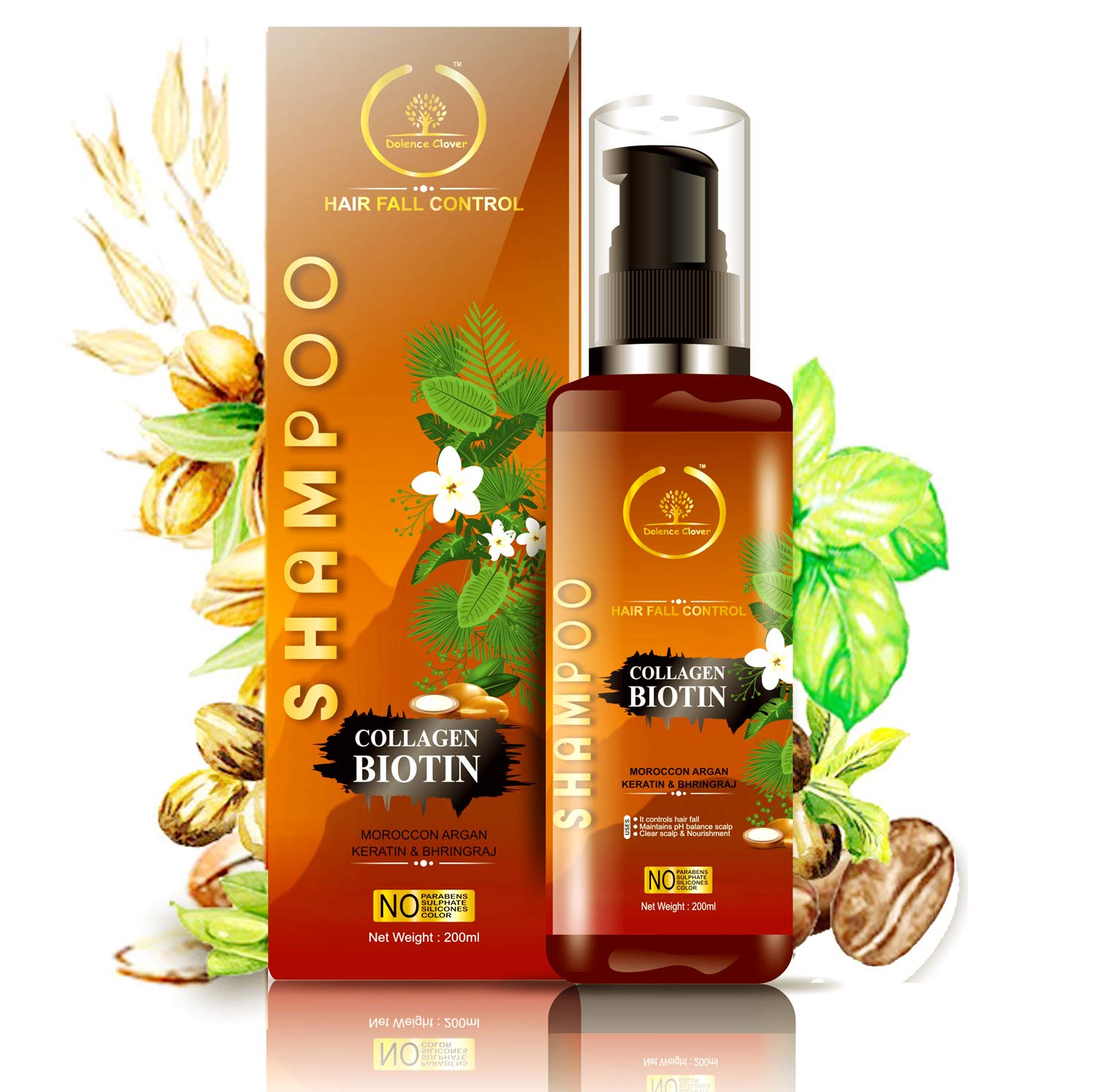 Buy Dolence Clover Hair Fall Control Collagen Biotin Shampoo , Mild