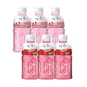 Mogu Mogu Lychee & Strawberry Juice Drink with Nata de Coco Jelly 320ml (Pack of 6)| Refreshing Tropical Thai-Made Sip & Chew Beverage gallery image