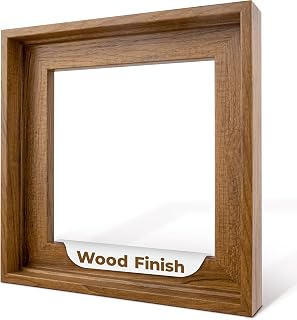 ISOKE Floating Frames for Canvas Paintings – 8" x 8" – Black – Wood Polystyrene Floater Frames for Canvas Paintings with Built-in Hangers – Horizontal or Vertical Mount