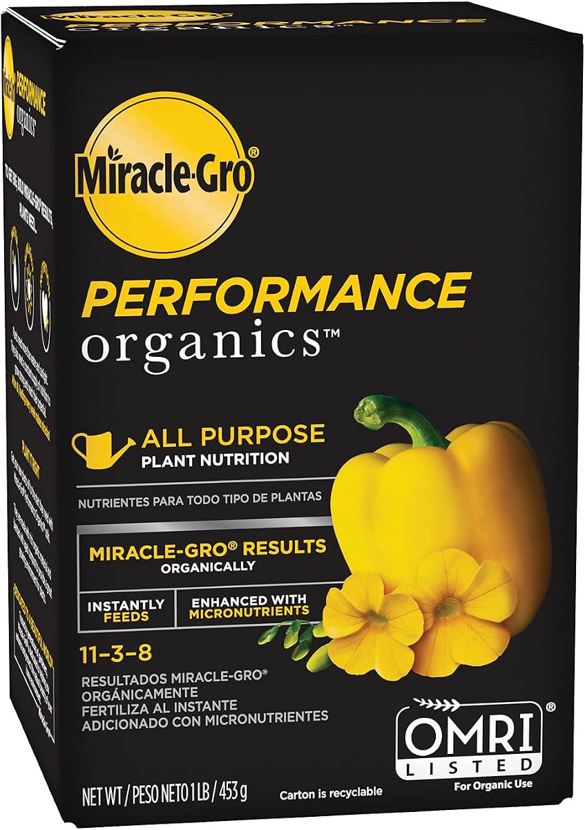Performance Organics Nutrición vegetal multiusos, 1 libra - Alimento vegetal totalmente natural para verduras, flores y hierbas - Aplicar cada 7 días para obtener mejores resultados - Se alimenta hasta 200 pies cuadrados | Alimento vegetal totalmente natural para verduras, flores y hierbas. Aplique cada 7 días para obtener mejores resultados. Se alimenta hasta 200 pies cuadrados.