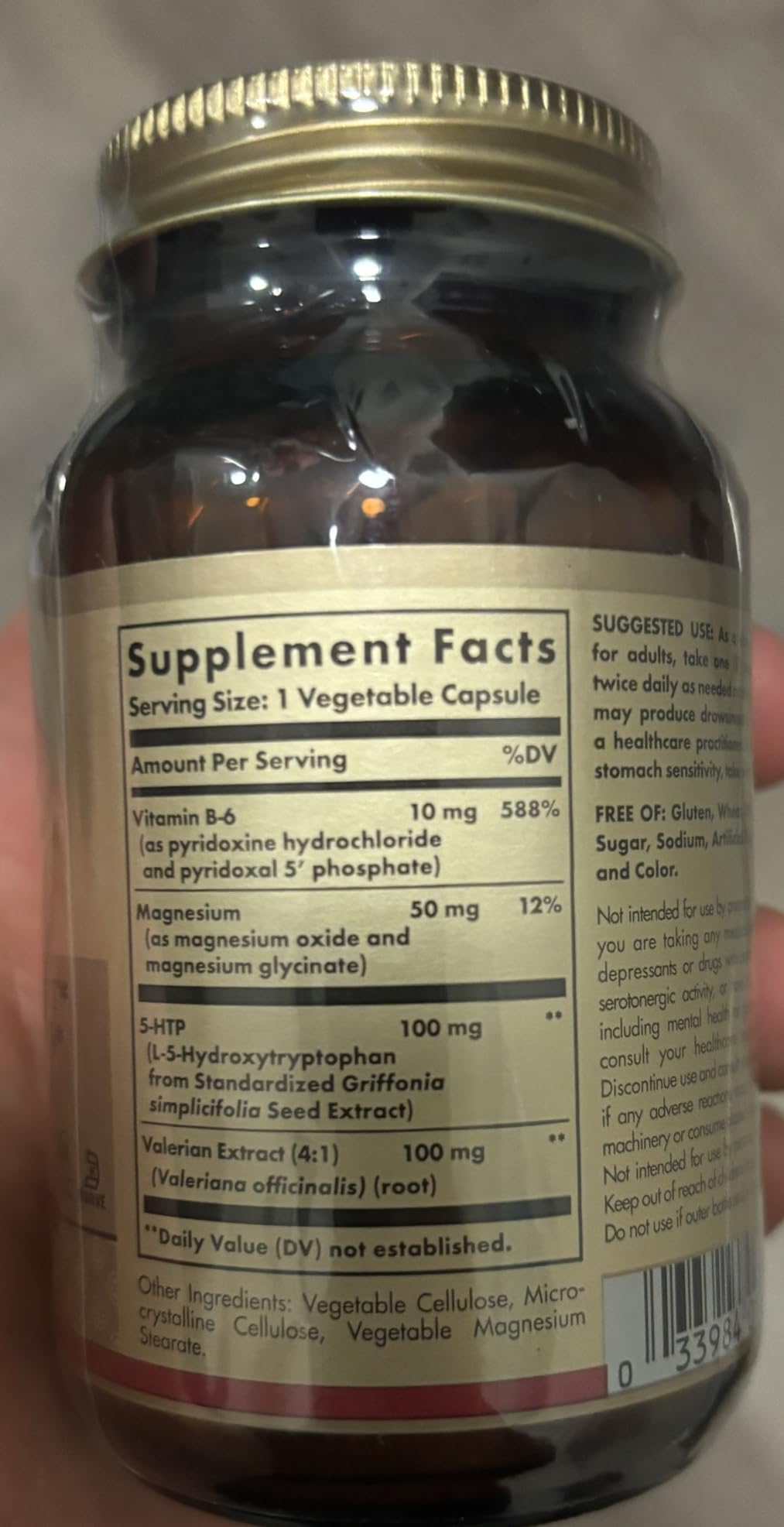 Solgar 5htp (l5hydroxytryptophan) Complex Vegetable Capsules, 90