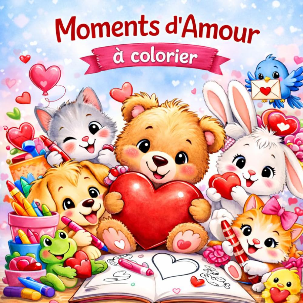 Moments d'amour à colorier