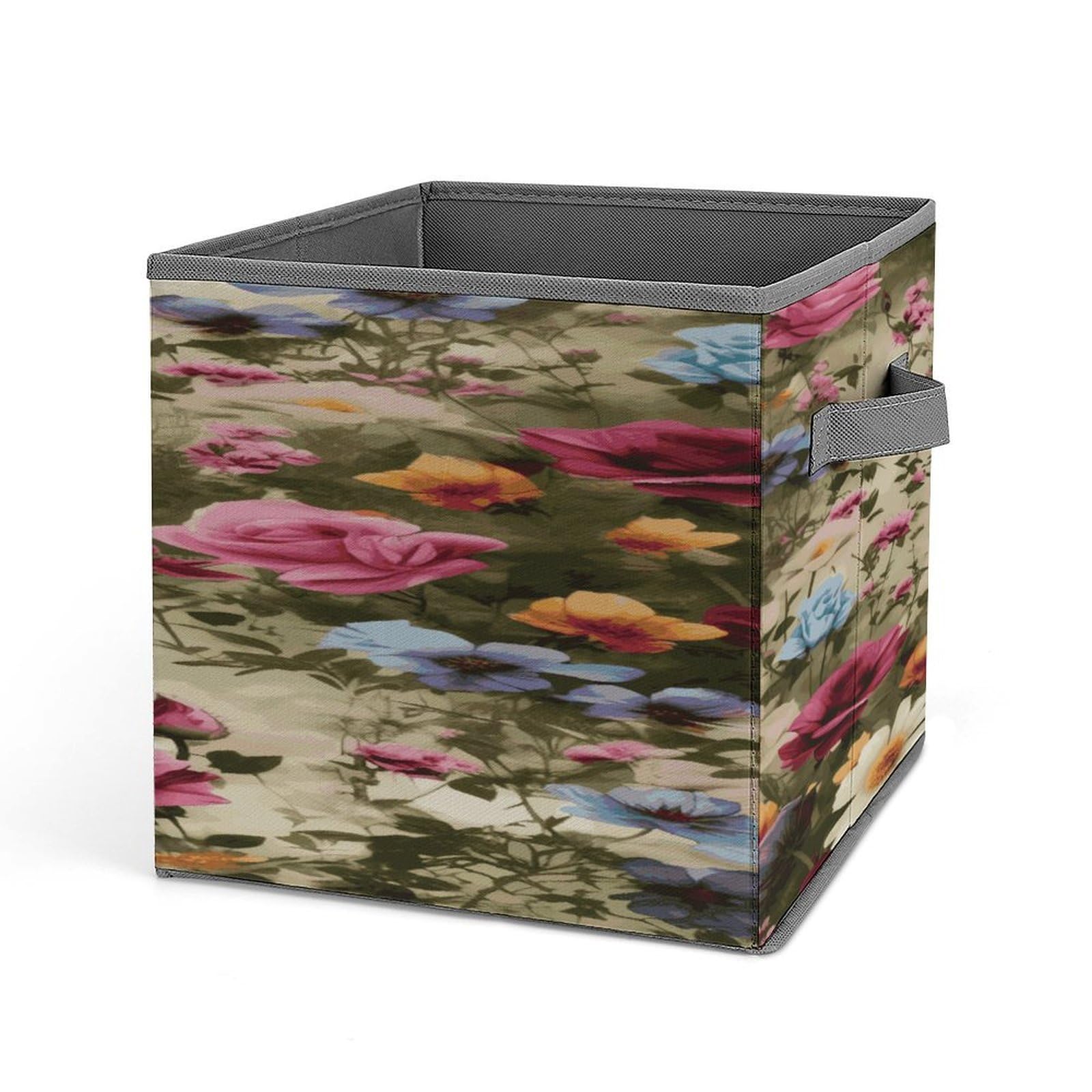 Fekiloot Style Garden Blooming Wildflowers Storage Bins Storage Baskets