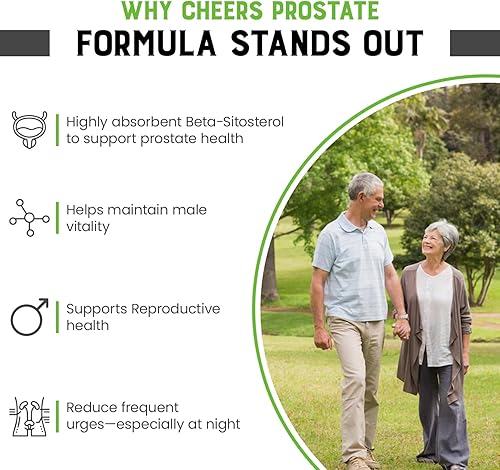 Miniatura 4 de Cheers Complejo de próstata, fórmula, 60 cápsulas veganas para apoyo de la próstata y tracto urinario saludable, enriquecido con extractos de