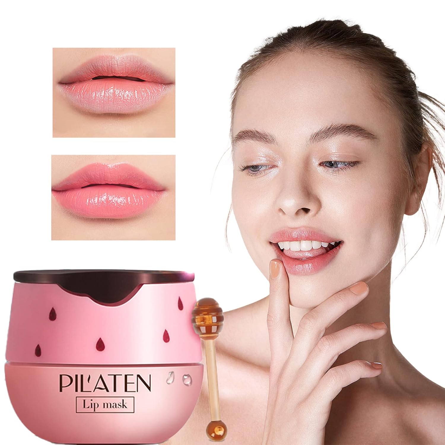 Lip Masks Bee Balm Pot, Strawberry Lip Mask, Sleeping Lip