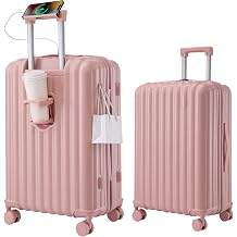 BTM 2025 New Arrival Suitcase S M L Size Carry Case 4 7 Nights Carry Bag USB Port Smartphone Stand Waterproof Pocket Base Hook Multi-functional 360 Degree Rotation Double Caster TSA Lock Built-in