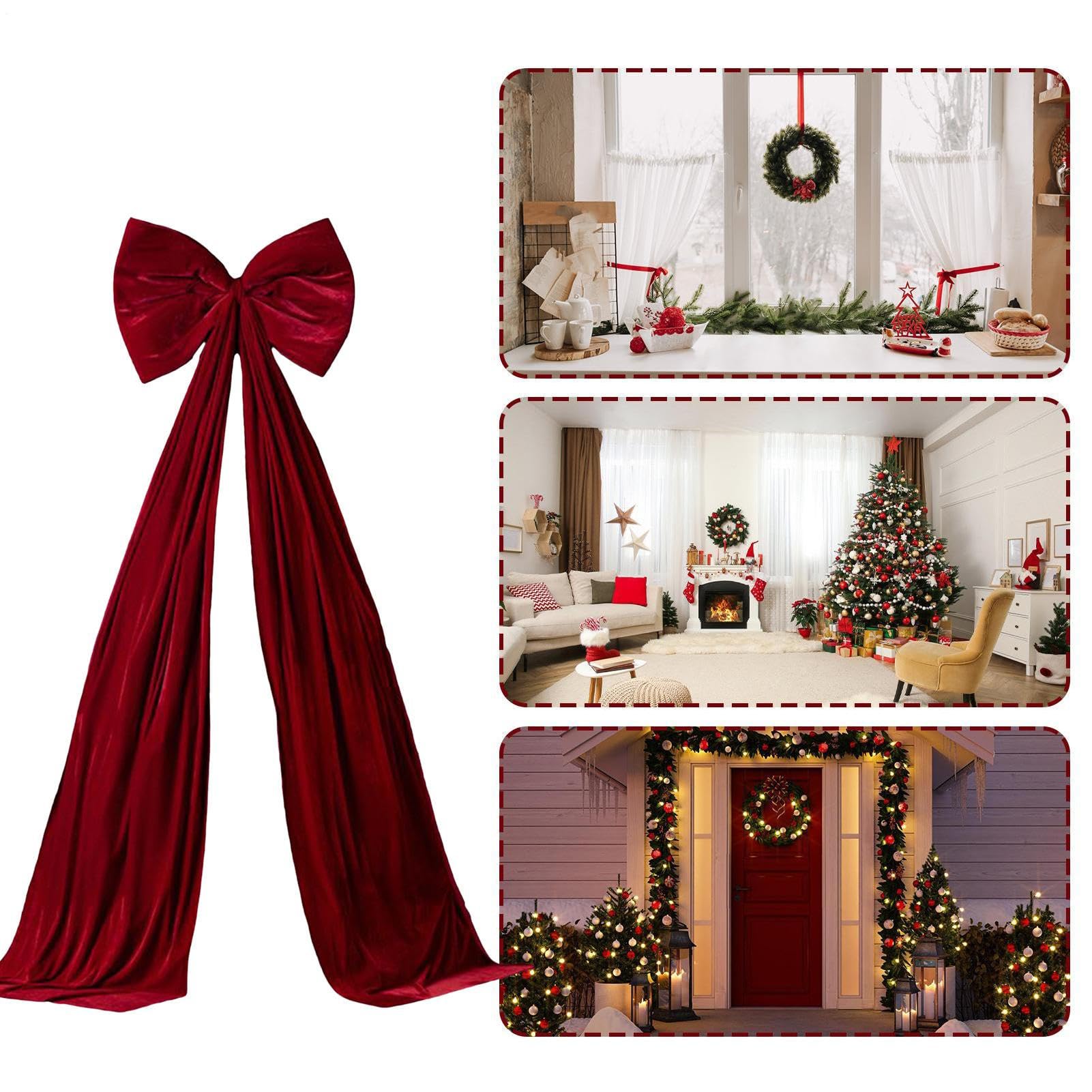 Grandi Fiocchi di Velluto per Albero di Natale 51 x 180 cm Extra Large