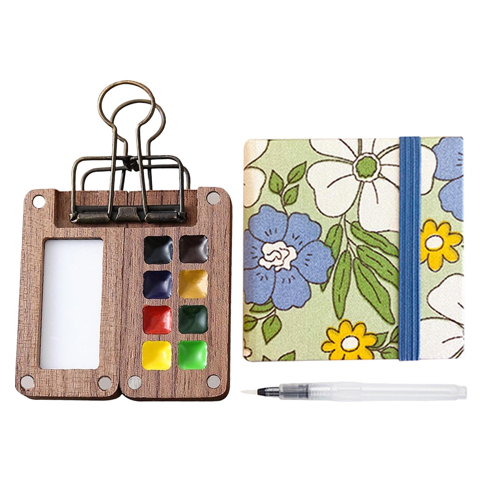 Amazon | トラベル水彩セット、コンパクトな小さな水彩画セット 水彩画