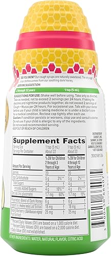 Miniatura 9 de Zarbee's Tos + moco para niños de 2 a 6 años con miel oscura, hoja de hiedra, zinc y saúco, 1 recomendado por pediatra, sin drogas ni alcohol, sabor