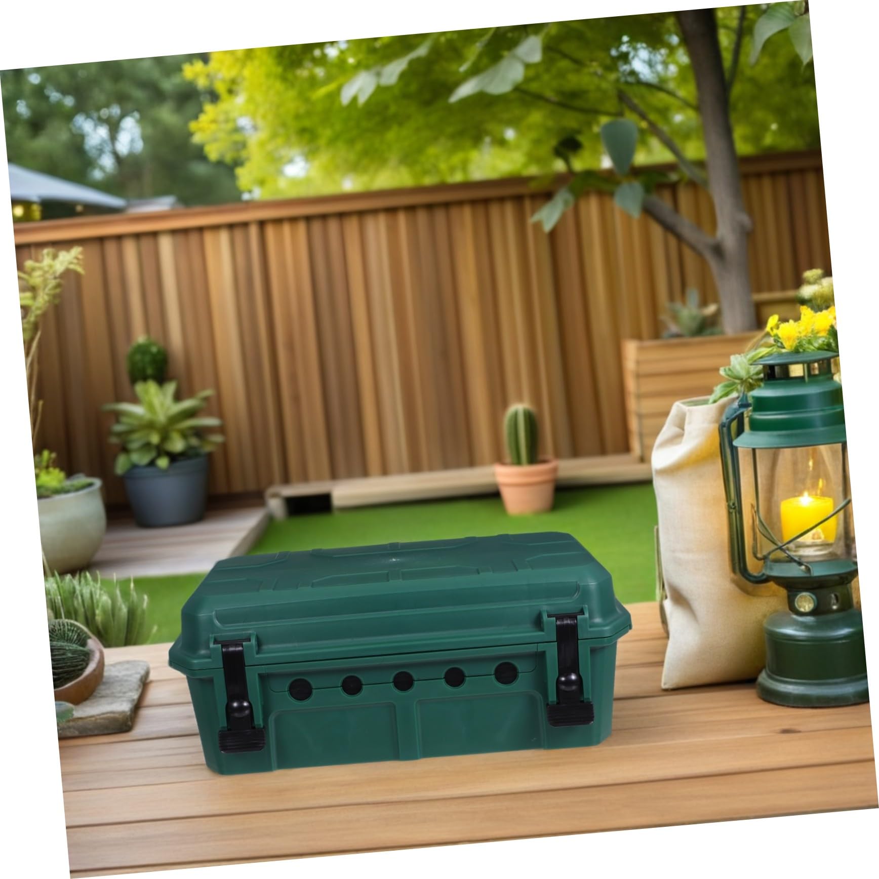 Caja Eléctrica para Exteriores Protección Resistente para Enchufes y Cables Diseño Espacioso para Herramientas de Jardín y Luces Festivas Instalación Sencilla y Portátil para Uso