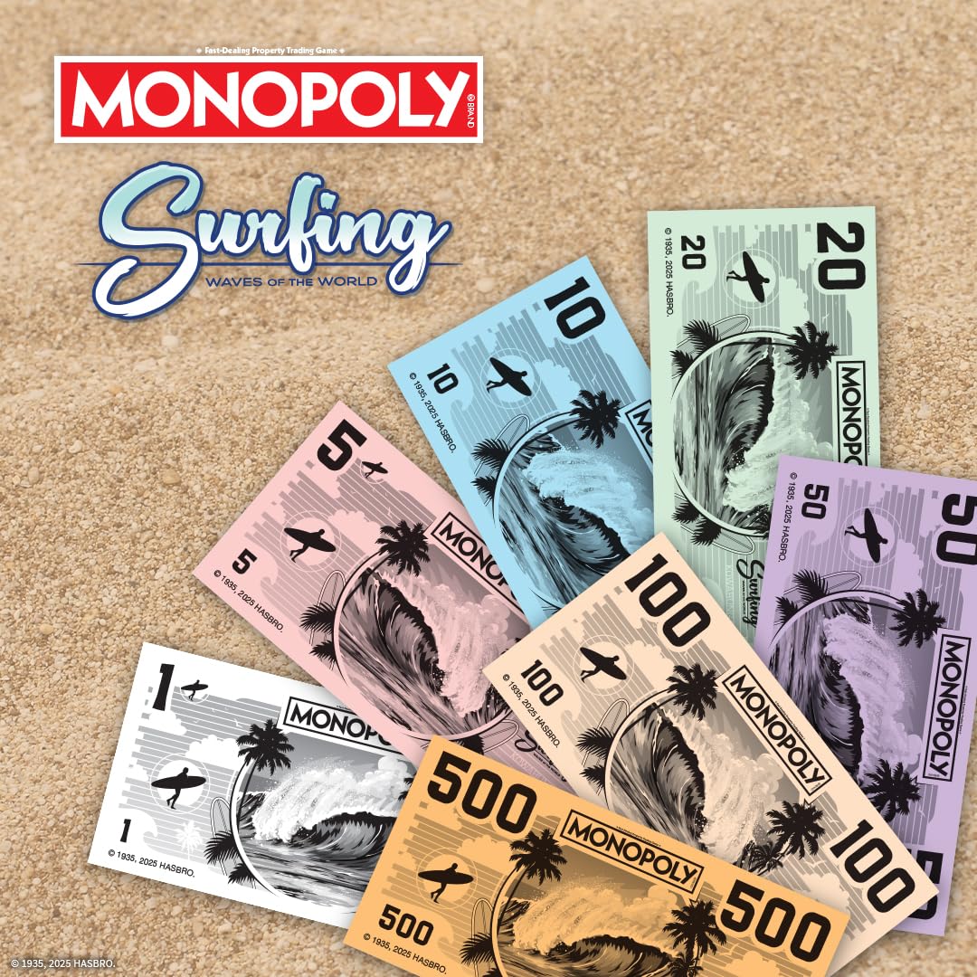 Amazon.com: Monopoly: Surfing Waves of the World Board Game – Buy