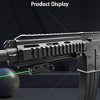 Vista 2 de Vista láser recargable de haz rojo/verde, compacta táctica de bajo perfil, compatible con montaje Picatinny/Weaver de 0.787 in para pistola BB