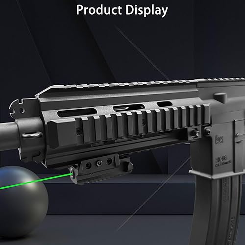 Miniatura 2 de Vista láser recargable de haz rojoverde, compacta táctica de bajo perfil, compatible con montaje PicatinnyWeaver de 0.787 in para pistola BB pistola