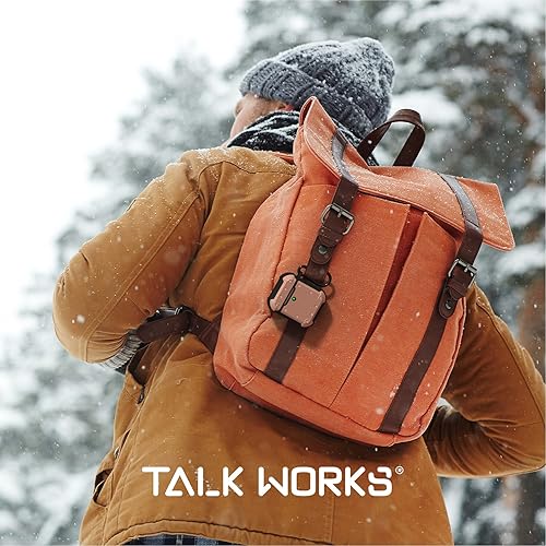 Vista 6 de TalkWorks Funda para AirPods con llavero – Funda protectora resistente para llavero AirPods, mosquetón con clip, carga inalámbrica, compatible