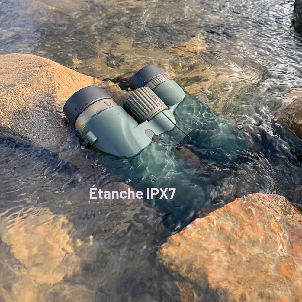 Warmax Jumelles Warmax 12 x 42 pour adultes - Grossissement élevé - Idéales pour l'observation des oiseaux, les voyages, l'observation des étoiles, la chasse, les vues plus larges, les concerts (vert