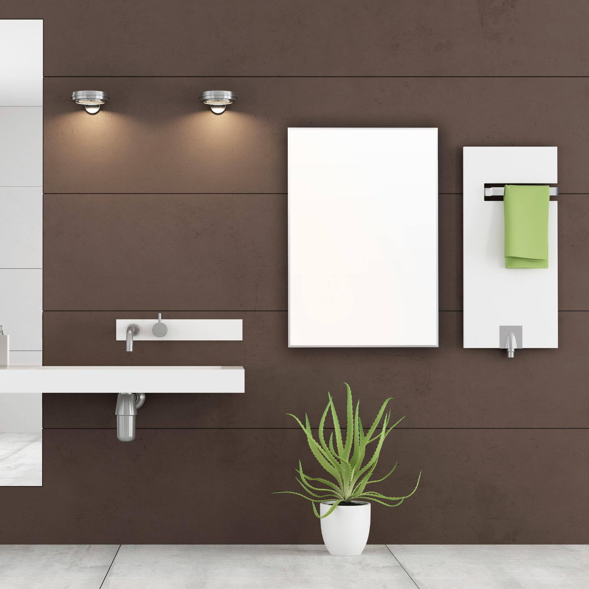 TROTEC TIH 500 ST grzejnik ścienny na podczerwień – moc grzewcza 580 W – grzejnik elektryczny z termostatem, 905 x 605 mm, IP54