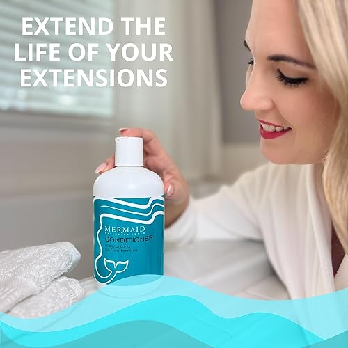 Miniatura 5 de Acondicionador para el cuidado del cabello con extensión de sirena, sin aceite, suave, hidratante, producto de hyrdrating de grado de salón seguro