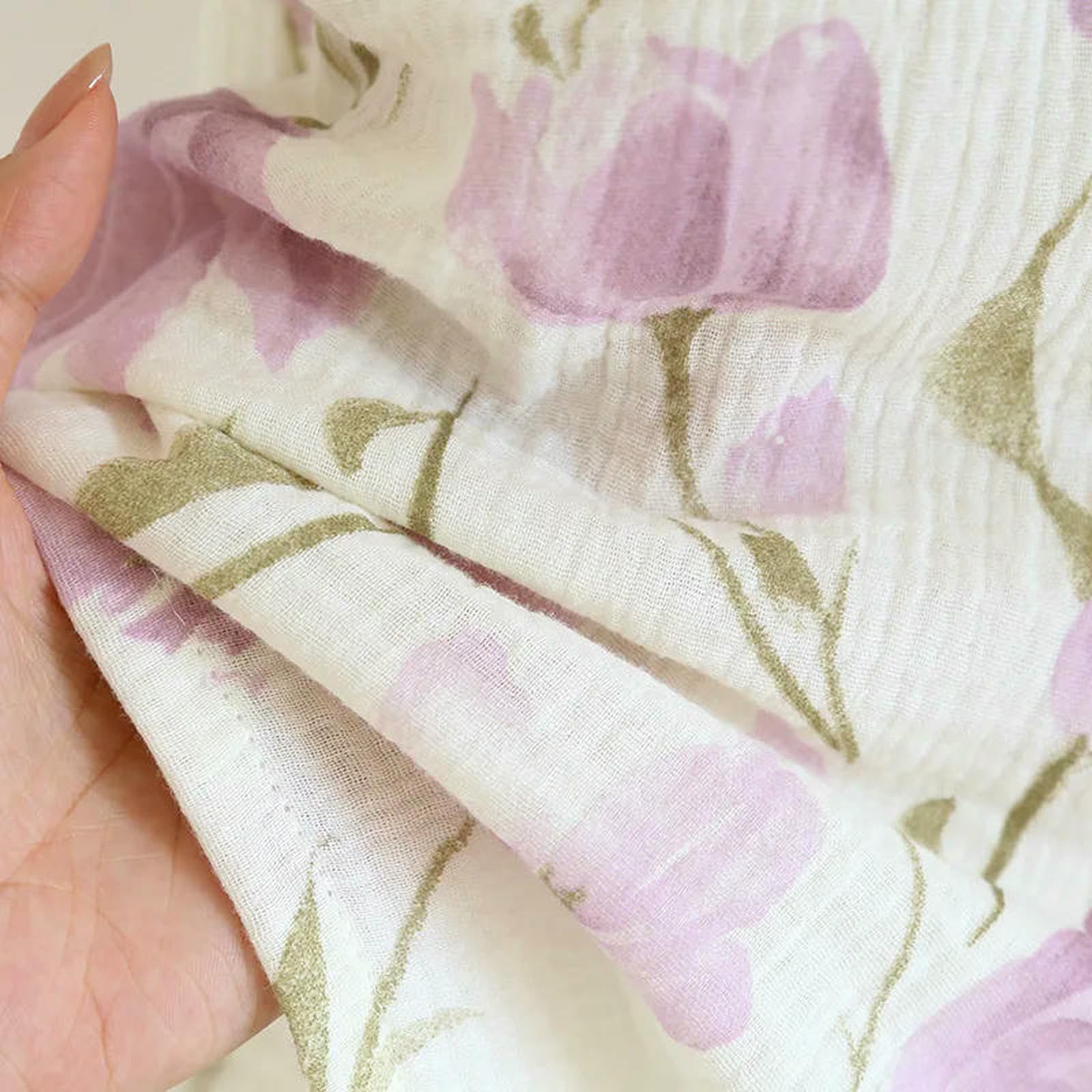 Pigiama Set da Donna Primaverile E Autunnale in Garza di Cotone A Maniche Lunghe Casual per La Casa Due Pezzi-005-2xl