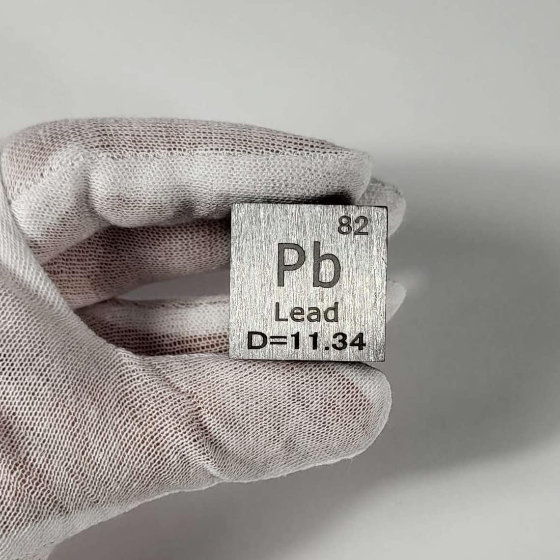 Cube en métal plomb Plomb jusqu'à 99,9 % pur, tableau périodique, élément, densité gravée, collection, science, éducation, bloc d'affichage, cube + étui en acrylique, 1 pièce