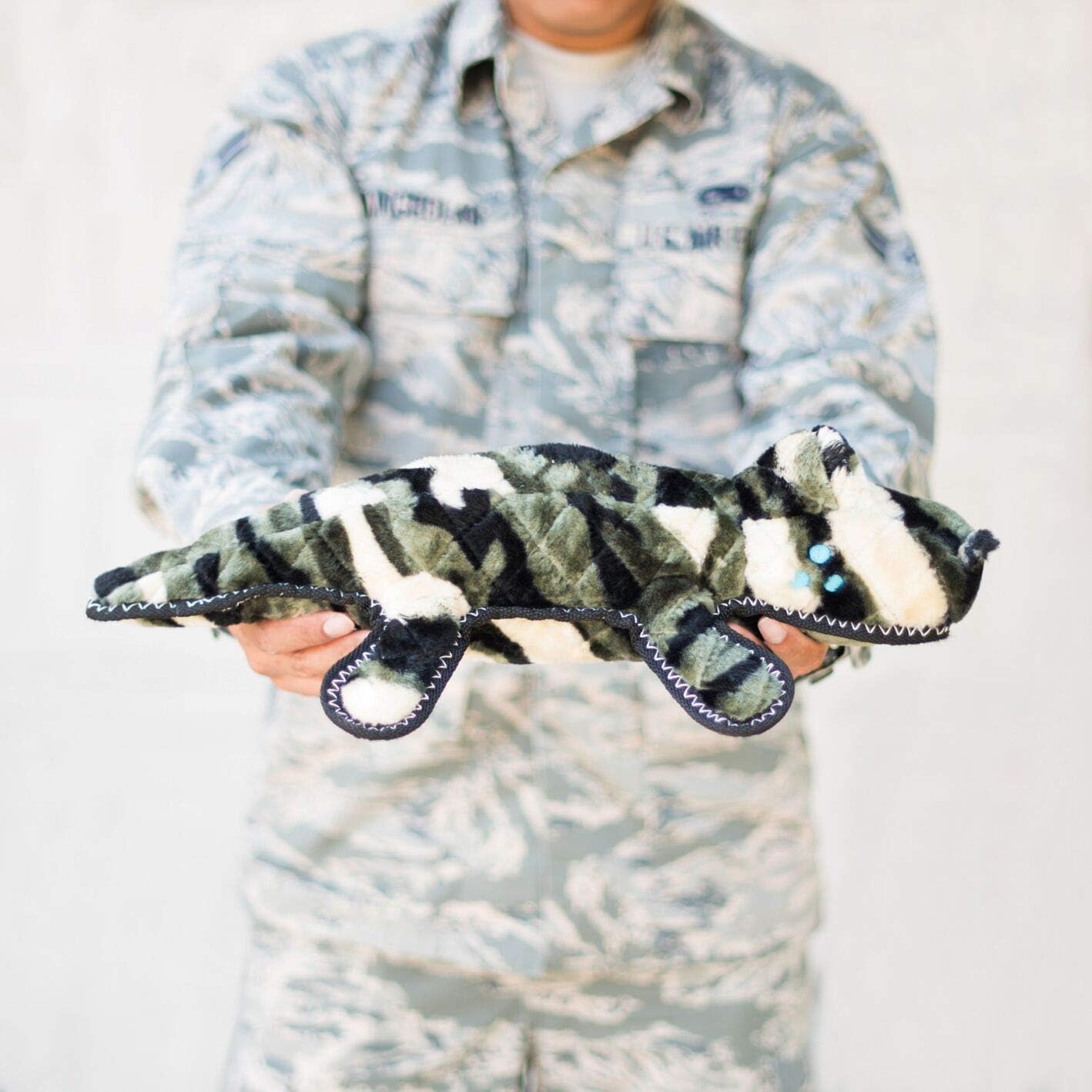 ZippyPaws Plush Gator- Dog Squeaky Toys to Keep Them Busy, Cute Plush for Small, Medium, & Large Dogs, Stuffed Puppy Toy, Pet Products, Gift for All Breeds, Interactive Squeaker- Camron the Camo Gator