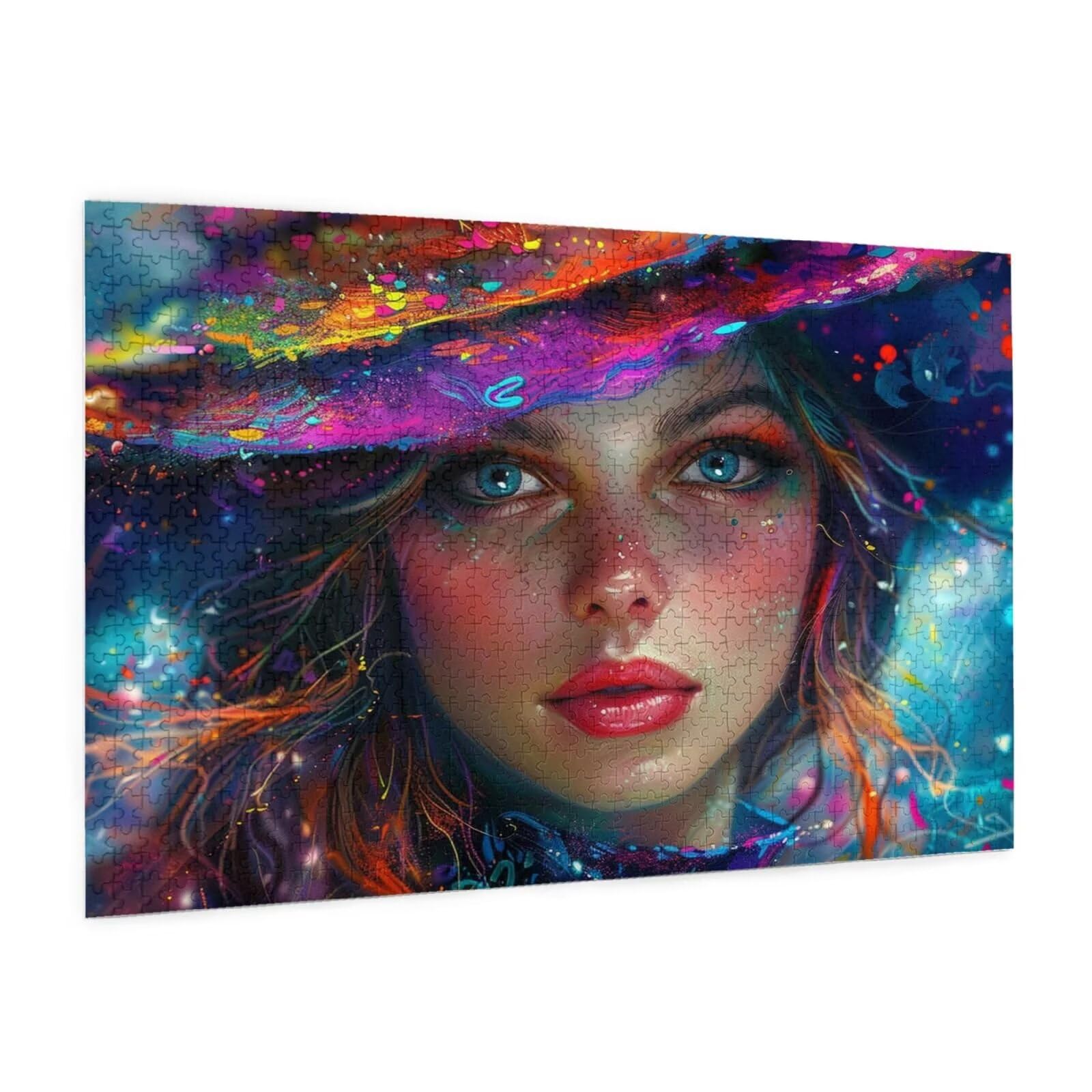 Kobiety Puzzle 5000 Pieces Dream Puzzle Adult Początkujący z pudełkiem prezentowym, DIY Interaktywne puzzle Rodzinna wymagająca gra, Relief Stres Home Wall Room Decor Art Prezent dla mężczyzn 100 x
